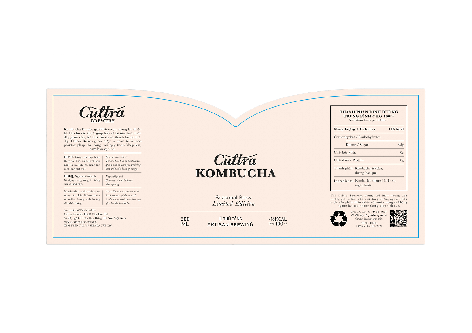 Cultra Kombucha Seasonal Label